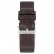 Men's leather and crystal strap watch