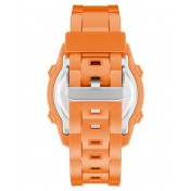 Mens Digital Chronograph Resin Strap Orange Watch