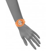 Mens Digital Chronograph Resin Strap Orange Watch