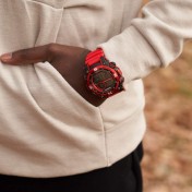 Men's Digital Chronograph Resin Strap Red Watch