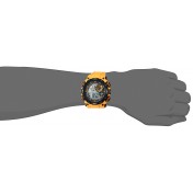 Mens Digital Chronograph Resin Strap Yellow Watch