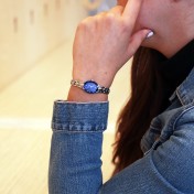 Women's Bracelet Silver Blue Watch