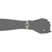 Women's gold and green watch