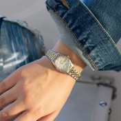 Women's gold and silver watch